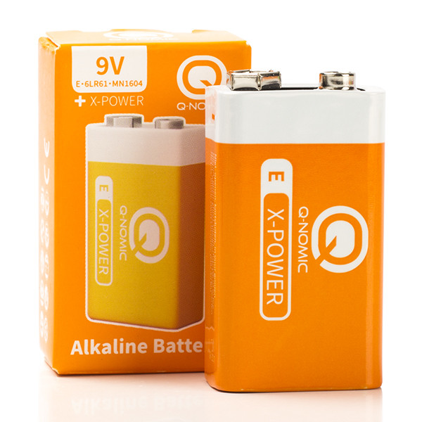 Q-Nomic 9V / 6LR61 / E-blok Alkaline Batterij (1 stuk)  AQN00005 - 1