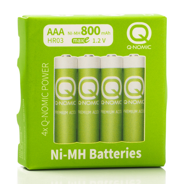 Q-Nomic Oplaadbare AAA batterijen 4 stuks (Ni-MH, 1.2 V)  AQN00014 - 4