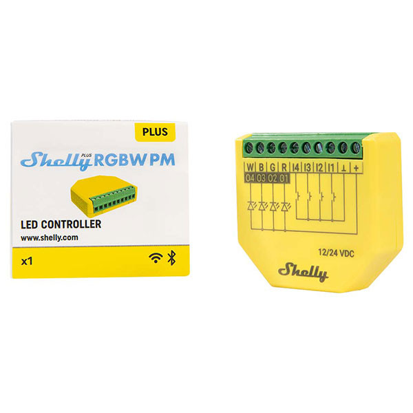 Shelly Plus RGBW PM module | Wifi | Geel  LSH00086 - 1