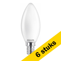 Signify Aanbieding: 6x Philips LED lamp E14 | Kaars B35 | Mat | 2700K | 6.5W (60W)  LPH02418