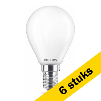 Signify Aanbieding: 6x Philips LED lamp E14 | Kogel P45 | Mat | 4000K | 6.5W (60W)  LPH02391