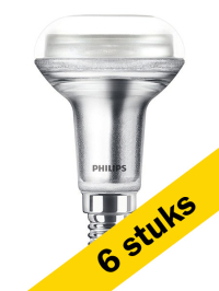 Signify Aanbieding: 6x Philips LED lamp E14 | Reflector R50 | Helder | 2700K | 1.4W (25W)  LPH00820