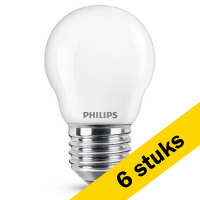 Signify Aanbieding: 6x Philips LED lamp E27 | Kogel P45 | Mat | 4000K | 4.3W (40W)  LPH02363