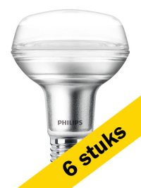 Signify Aanbieding: 6x Philips LED lamp E27 | Reflector R80 | 2700K | 8W (100W)  LPH00832