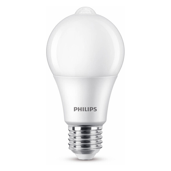 Philips LED lamp | Dag/Nacht Bewegingssensor E27 Peer | Mat | 2700K 8W Signify 123led.nl