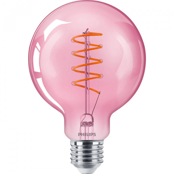 Installeren monteren kast Philips LED lamp | Deco | E27 | Globe G93 | Roze | 1800K Dimbaar 4.5W (25W)  Signify 123led.nl