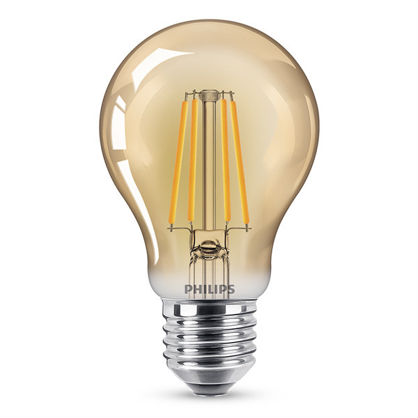Catastrofaal verkwistend werkzaamheid Philips LED lamp | Vintage | E27 | Peer | Goud | 2500K 4W (35W) Signify  123led.nl