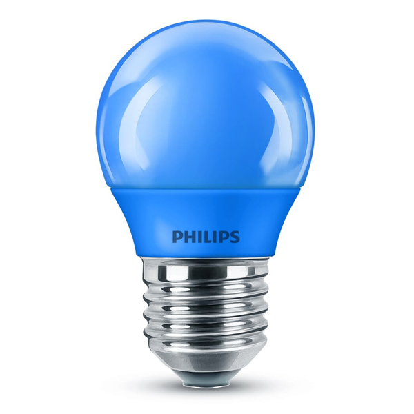 Bijna dood Silicium meesteres Philips LED lamp E27 | Kogel P45 | Blauw | 3.1W (25W) Signify 123led.nl