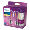 Philips LED lamp E27 | Peer A60 | Filament | Helder | 2700K | 7W (60W) | | 2 stuks