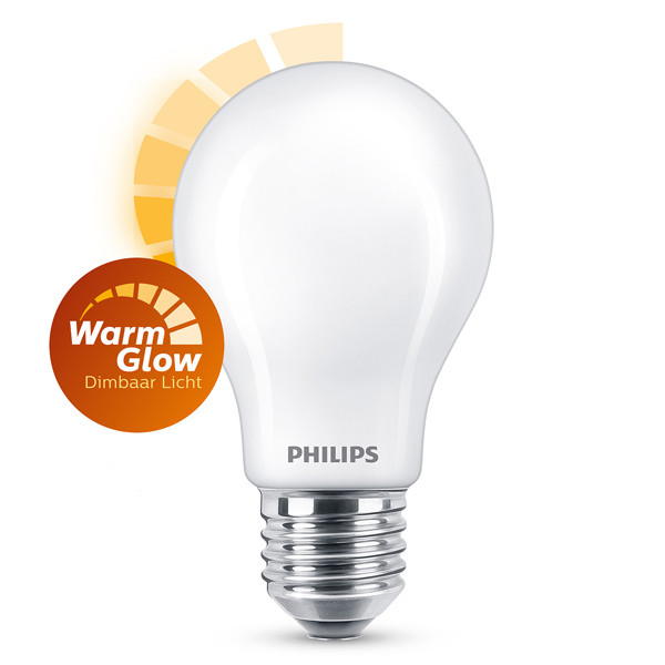 Signify Philips LED lamp E27 | Peer A60 | WarmGlow | Mat | 2200-2700K | 5.9W (60W)  LPH02580 - 1