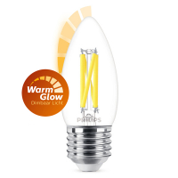 Signify Philips LED lamp E27 | WarmGlow | Kaars B35 | Filament | 2200-2700K | 3.4W (40W)  LPH02555