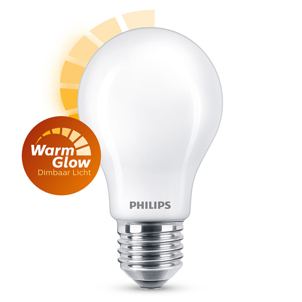 Ademen jury meisje Philips LED lamp E27 | WarmGlow | Peer A60 | Mat | 2200-2700K | 3.4W (40W)  Signify 123led.nl