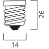 Sylvania LED lamp E14 | Buis T25 | Filament | Helder | 2700K | 2.5W (25W)  LSY00470 - 3