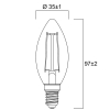 Sylvania LED lamp E14 | Kaars C35 | Filament | Goud | 2500K | 2.5W (23W)  LSY00396 - 2