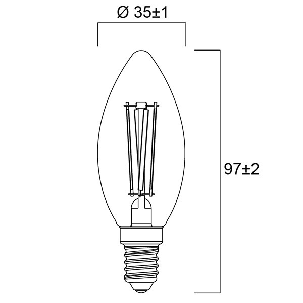 Sylvania LED lamp E14 | Kaars C35 | Mat | 4000K | Dimbaar | 4.5W (40W)  LSY00420 - 2