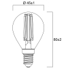 Sylvania LED lamp E14 | Kogel G45 | Filament | 2700K | 2.5W (25W)  LSY00424 - 2