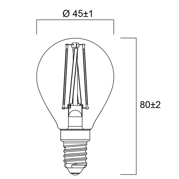 Sylvania LED lamp E14 | Kogel G45 | Mat | 2700K | 4.5W (40W)  LSY00432 - 2