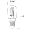 Sylvania LED lamp E14 | Kogel T26 | Filament | Helder | 2700K | 2.5W (25W)  LSY00474 - 2