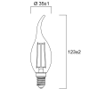 Sylvania LED lamp E14 | Sierkaars C35 | Filament | 2700K | 2.5W (25W)  LSY00400 - 2