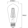 Sylvania LED lamp E27 | Edison ST64 | Filament | 2700K | 4.5W (40W)  LSY00458 - 2