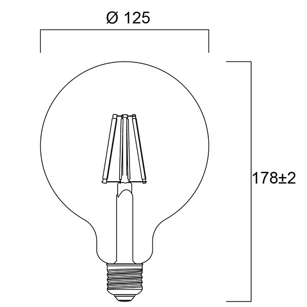Sylvania LED lamp E27 | Globe G125 | Filament | 2700K | 8W (75W)  LSY00466 - 2