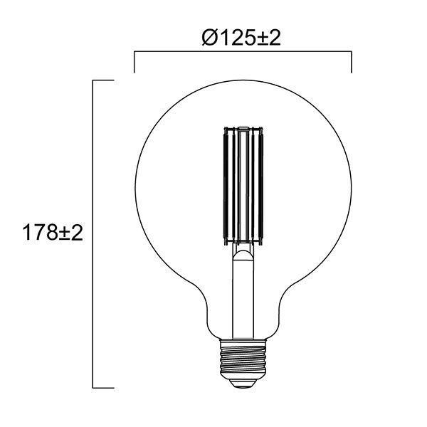 Sylvania LED lamp E27 | Globe G125 | Vintage | Goud | 2000K | Dimbaar | 7W (50W)  LSY00486 - 2