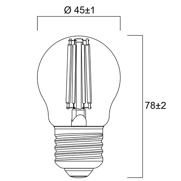 Sylvania LED lamp E27 | Kogel G45 | Filament | 2700K | 6W (60W)  LSY00438 - 2