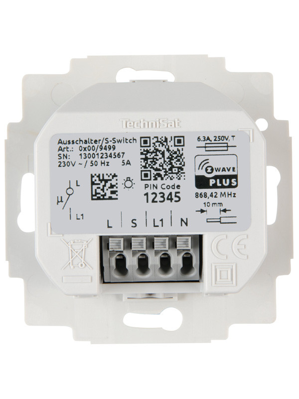 Technisat slimme inbouwschakelaar Z-Wave (Plus) 0-1150W voor Busch-Jaeger  LTE00001 - 2