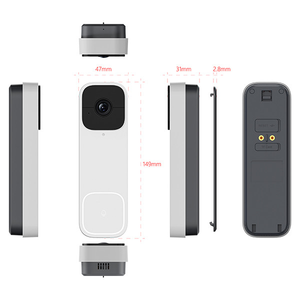 Woox R4331 Smart Video Doorbell + Chime | Wit  LWO00110 - 3