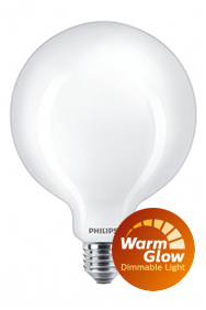 Dimbare bollamp mat WarmGlow E27