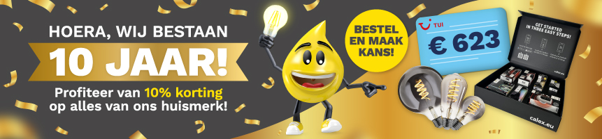 123led bestaat 10 jaar, ontvang 10 dagen lang 10% korting op alles van ons huismerk en win mooie prijzen!