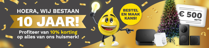 123led bestaat 10 jaar, ontvang 10 dagen lang 10% korting op alles van ons huismerk en win mooie prijzen!