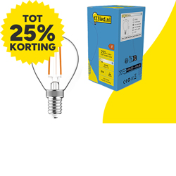 25% korting op led lampen E14