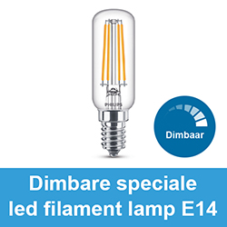 Dimbare speciale led filament lamp E14